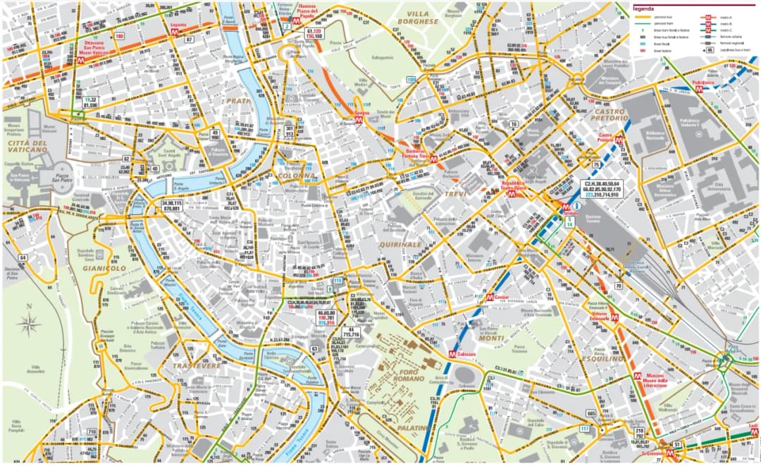 Mapa metra w Rzymie - Linie, stacje, bilety, rozkład jazdy